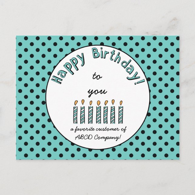 Business Happy Birthday Coupon Postkarte (Vorderseite)
