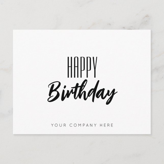Business Happy Birthday Postkarte (Vorderseite)