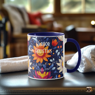 Business Holistic Health, lebhafte Sonnenblumen &  Tasse