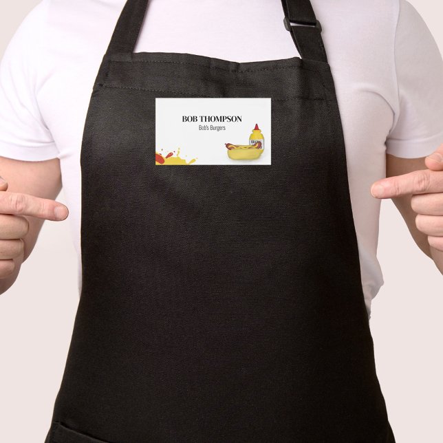 Business Hot Dog Einfache Mitarbeiter Namenschild (Hot Dog employee Name Tag)