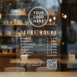 Business Hours Logo Create Your QR Code Fensteraufkleber