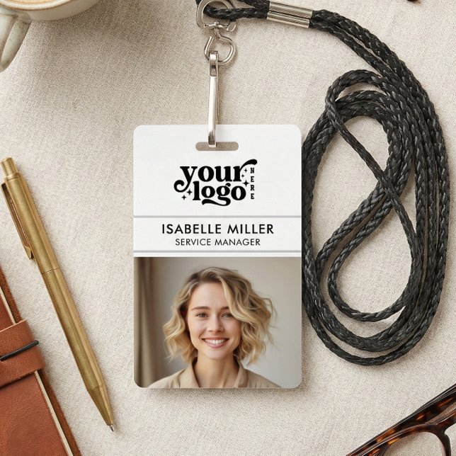 Business ID Card QR Modern Large Photo Employee Ausweis (Business ID Card QR Modern Large Photo Employee Badge)