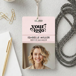 Business ID Card QR Modern Large Photo Employee Ausweis