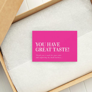 BUSINESS INSERT moderne niedlich danke fuschia pin