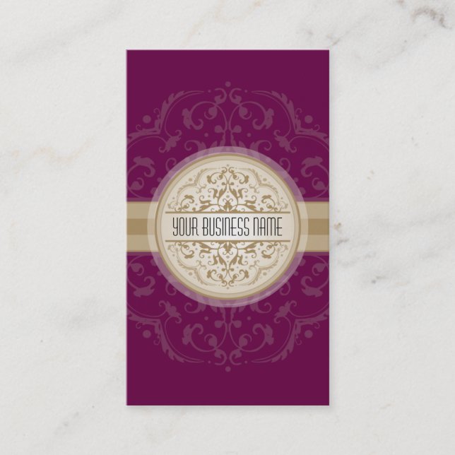 BUSINESS-KARTE, modern, orientalisch, Mandala-Pfla Visitenkarte (Vorderseite)