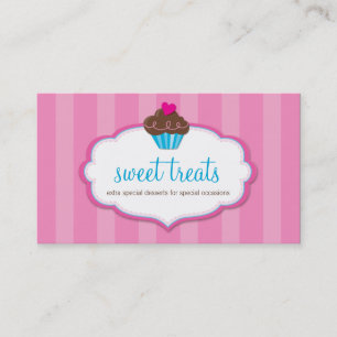 BUSINESS-KARTE niedlicher, fettarmer Kuchen pink Visitenkarte