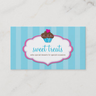 BUSINESS-KARTE niedlicher, fettgedruckter Cupcake  Visitenkarte