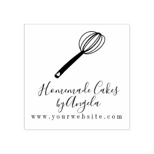 Business Kuchenteig Mischer Quirl Herz Logo Gummistempel