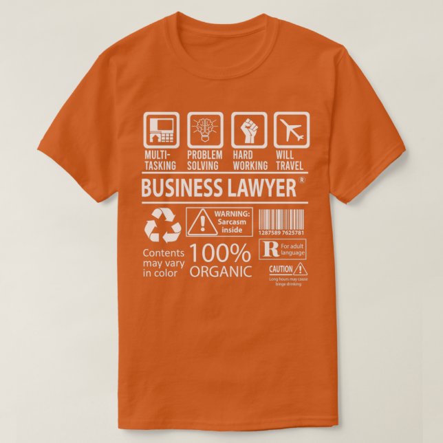 Business Lawyer Multitasking Job Gift Item T-Shirt (Design vorne)