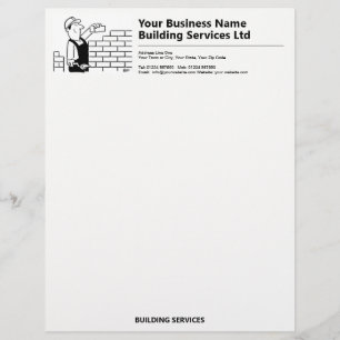 Business Letterhead für Builder & Gebäude Servic Briefbogen