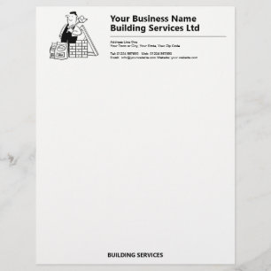 Business Letterhead für Builder & Gebäude Servic Briefbogen