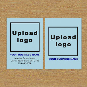 Business Light Blue Enclosure Card Begleitkarte