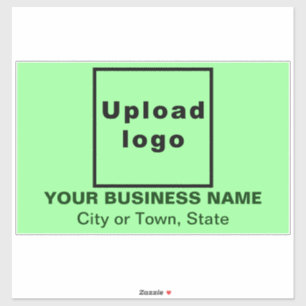 Business Light Green Large Rectangle Vinyl Sticker