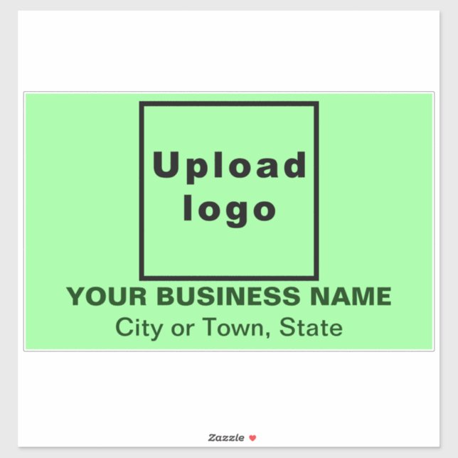 Business Light Green Large Rectangle Vinyl Sticker (Blatt)