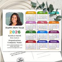 Business-Logo 2026 Kalender Modern Black Colorful