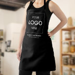 Business Logo Branding Black Schürze<br><div class="desc">Discover the epitome of personalized professionalism with our custom aprons, tailored exclusively to encapsulate the essence of your brand! Our superior-quality aprons are not just a protective overlay; they’re a statement of your brand’s unique identity. With your personalized business logo elegantly embroidered or printed on, these aprons serve as a...</div>