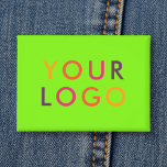 Business Logo Branding Vibrant Green Button<br><div class="desc">Showcase your style or promote your brand with a personalized button featuring your logo or image. Perfect for business branding, events, or personal expression, this custom button is an easy and effective way to share your message. Whether worn on jackets, bags, or lanyards, it’s a standout accessory that captures attention....</div>