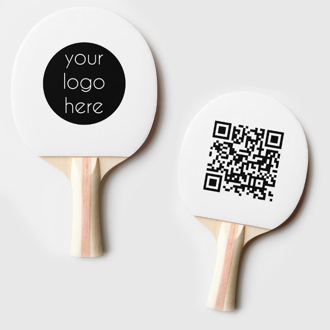 Business Logo Company QR Code Table Tennis Tischtennis Schläger (Business Logo Company QR Code Table Tennis Ping Pong Paddle)
