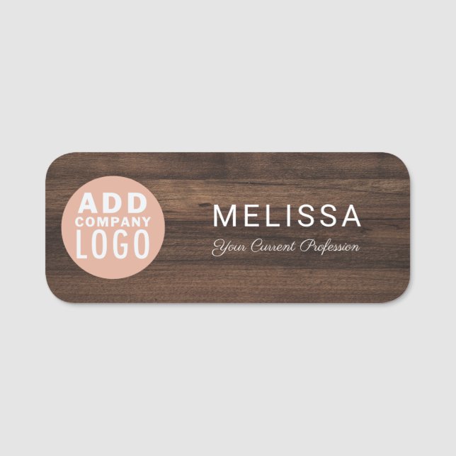 Business Logo Custom Employee Magnetic Namensschild (Vorderseite)