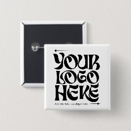 Business Logo Custom Groovy Stars Button