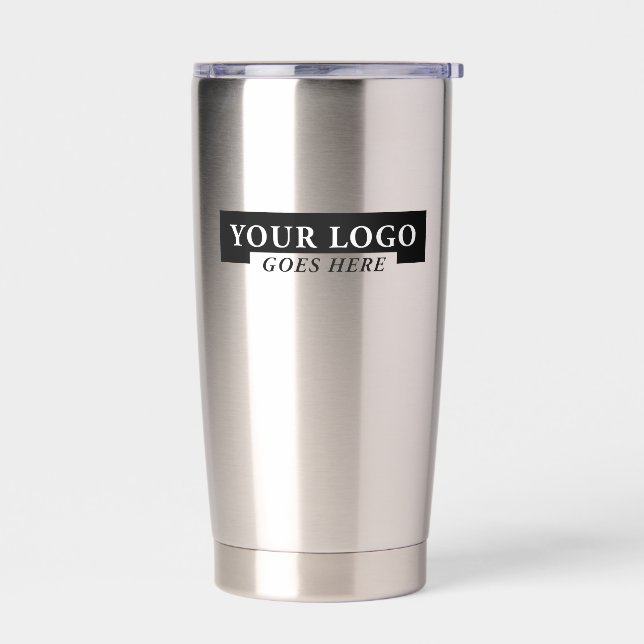 Business-Logo Custom QR-Website Beruflich Thermobecher (Links)