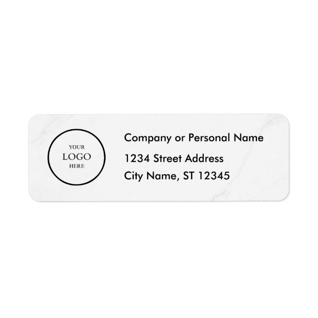 Business Logo Custom Return Address Label (Vorne)