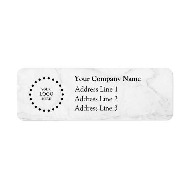 Business Logo Custom Return Address Label (Vorne)