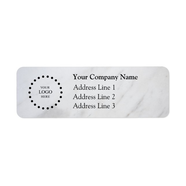 Business Logo Custom Return Address Label (Vorne)