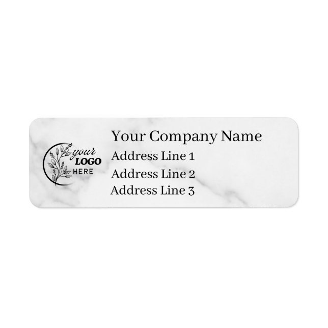 Business Logo Custom Return Address Label (Vorne)