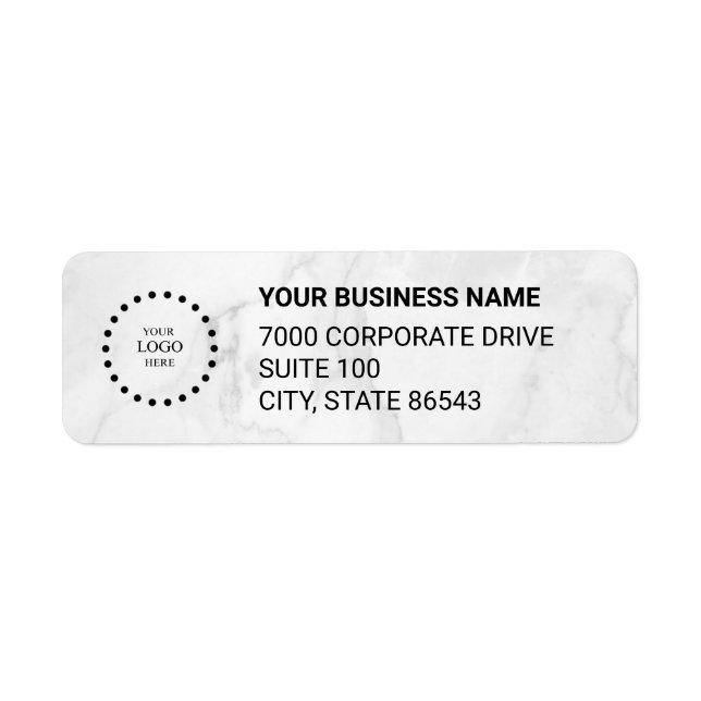 Business Logo Custom Return Address Label (Vorne)