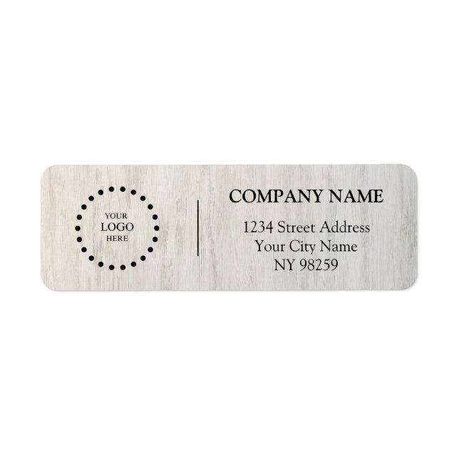 Business Logo Custom Return Address Label (Vorne)