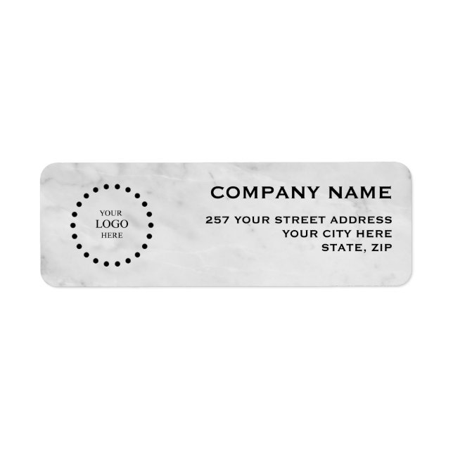 Business Logo Custom Return Address Label (Vorne)