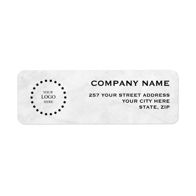 Business Logo Custom Return Address Label (Vorne)