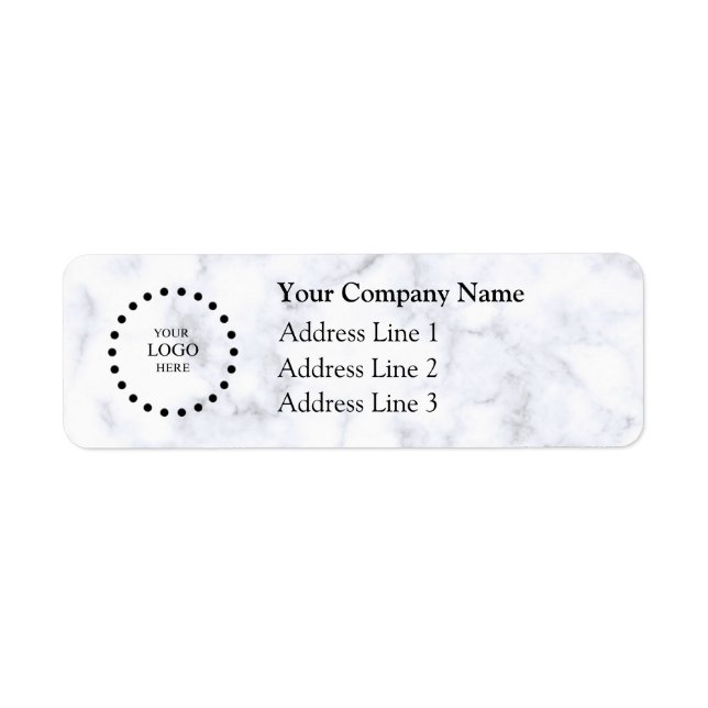 Business Logo Custom Return Address Label (Vorne)