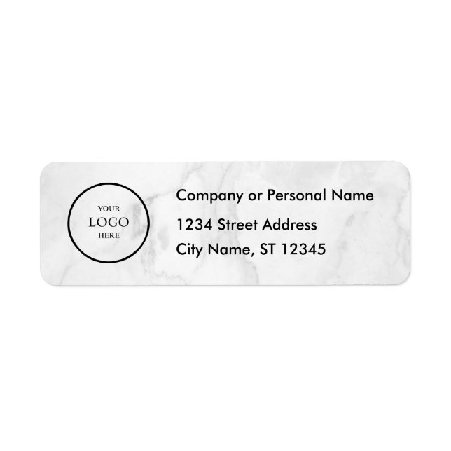 Business Logo Custom Return Address Label (Vorne)