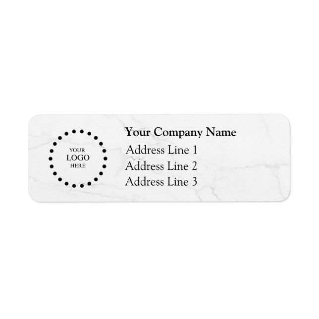 Business Logo Custom Return Address Label (Vorne)