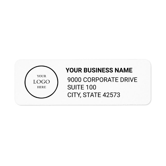 Business Logo Custom Return Address Label (Vorne)