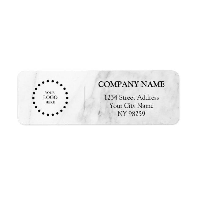 Business Logo Custom Return Address Label (Vorne)
