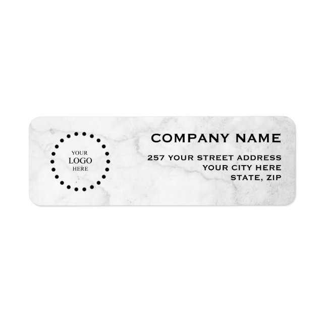 Business Logo Custom Return Address Label (Vorne)