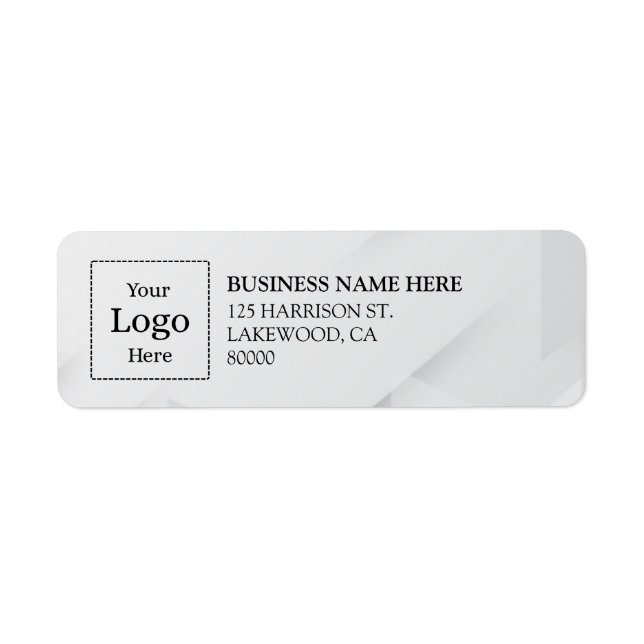 Business Logo Custom Return Address Label (Vorne)