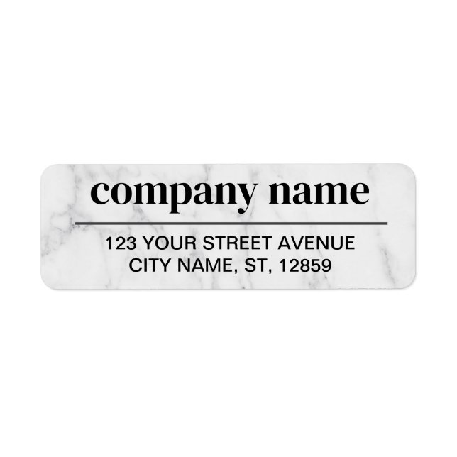 Business Logo Custom Return Address Label (Vorne)