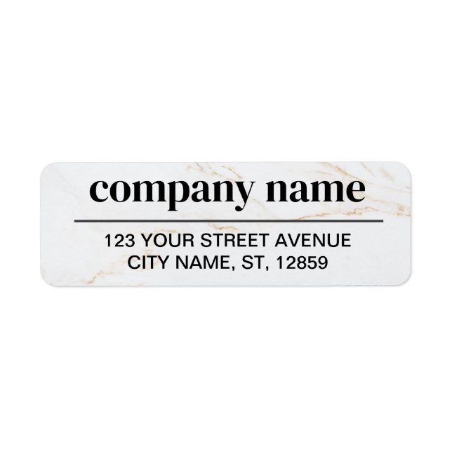 Business Logo Custom Return Address Label (Vorne)