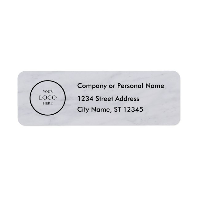 Business Logo Custom Return Address Label (Vorne)