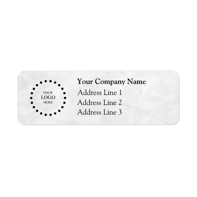 Business Logo Custom Return Address Label (Vorne)