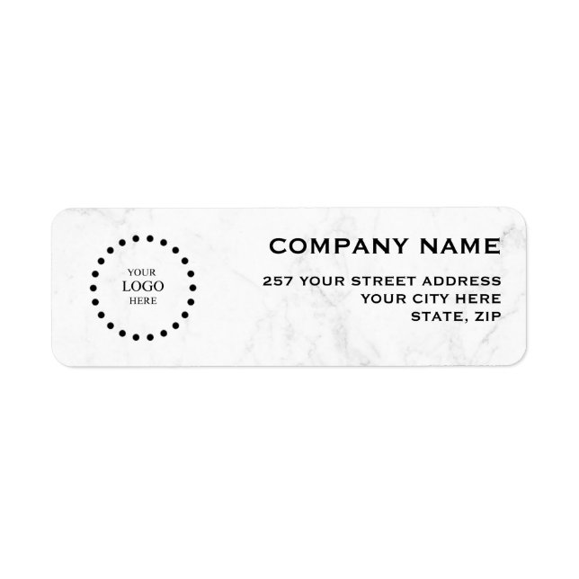 Business Logo Custom Return Address Label (Vorne)