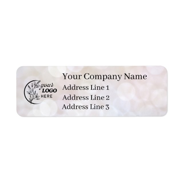 Business Logo Custom Return Address Label (Vorne)