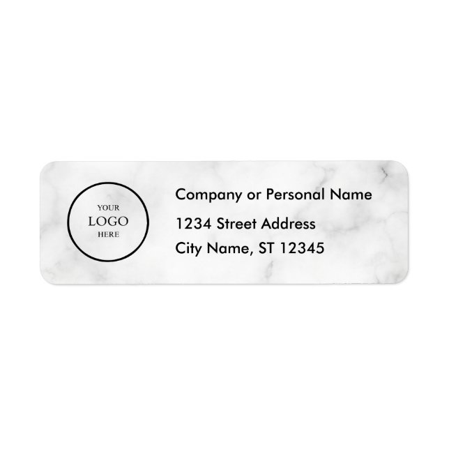 Business Logo Custom Return Address Label (Vorne)