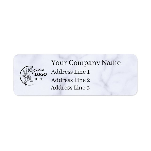 Business Logo Custom Return Address Label (Vorne)