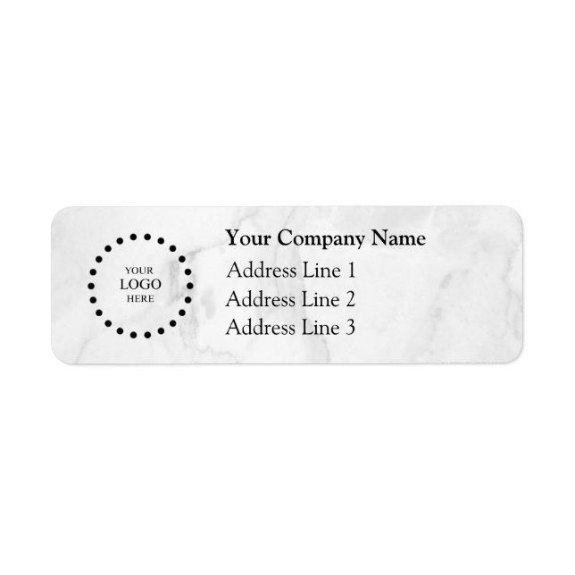 Business Logo Custom Return Address Label (Vorne)