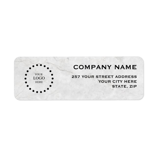 Business Logo Custom Return Address Label (Vorne)